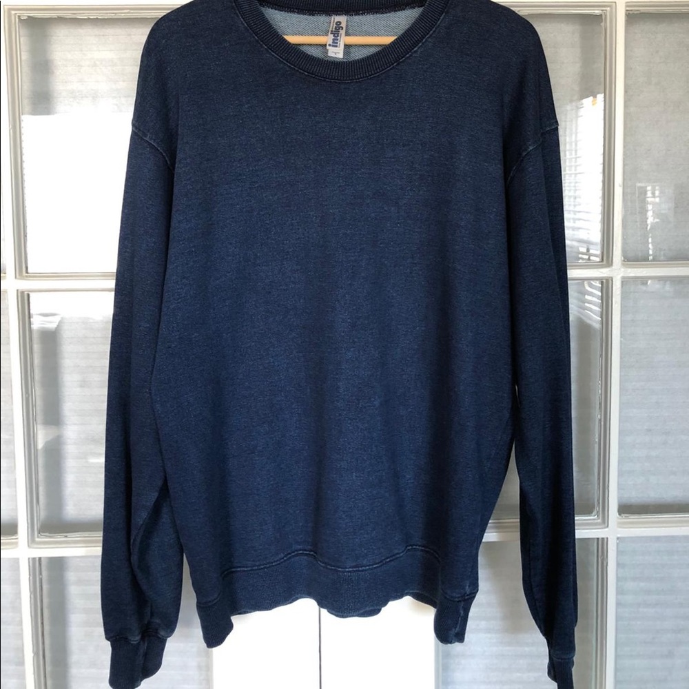 American Apparel Indigo Crewneck
